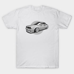 Silver Gray E30 Classic Coupe T-Shirt